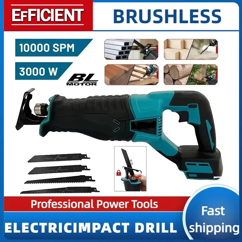 Reciprocating Saw Cordless - Portable Cordless Power Tools Brushless Reciprocating