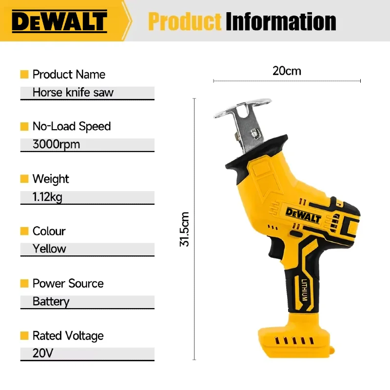 Dewalt 2800RPM Cordless Electr - Reciprocating Saw Cordless incelemesi ve fiyatı