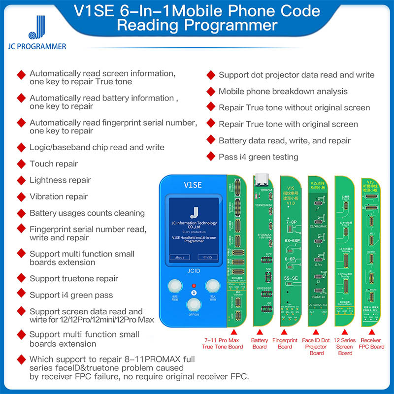 JC V1SE Phone Code Reading Pro - Power Tools Battery Repair incelemesi ve fiyatı