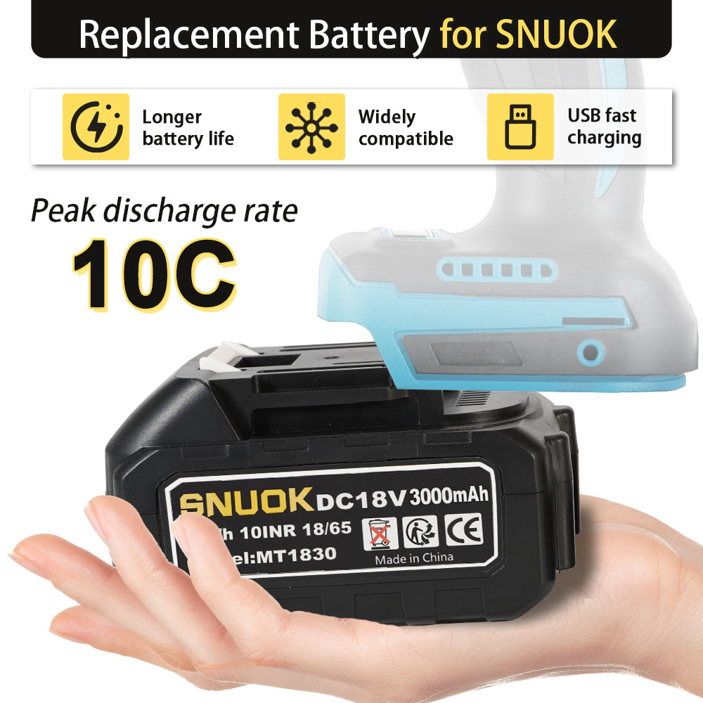 SNUOK 18V electric tool batter - Power Tools Jack incelemesi ve fiyatı